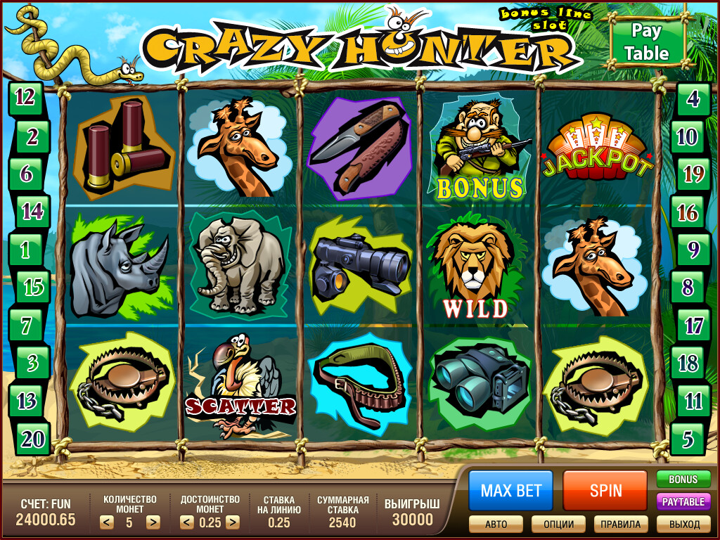 Visão geral dos multiplicadores do Crazy Hunter com valores de até 2000x